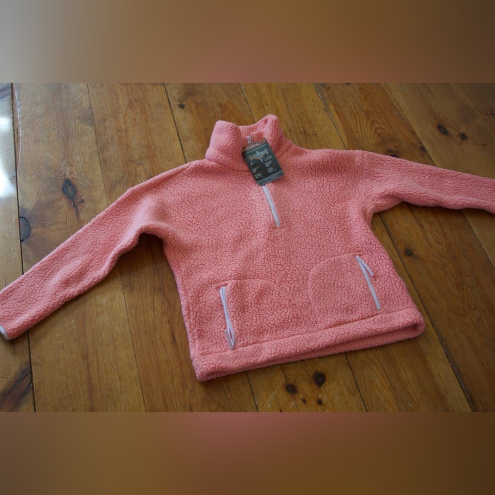 J Crew Vintage Fleece Jacket Pink/Peach Medium NWT - Picture 1 of 9